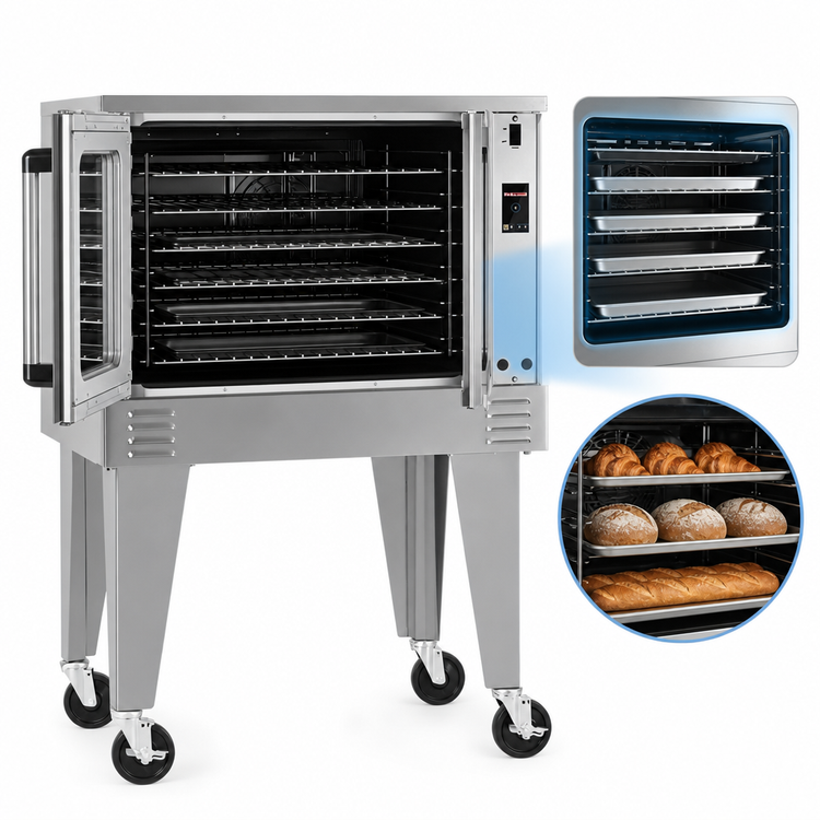 Product image #4 for Southbend Platinum Single-Deck Gas Convection Oven, Bakery Depth, Touch Controls, Dependent Doors, 90,000 BTU