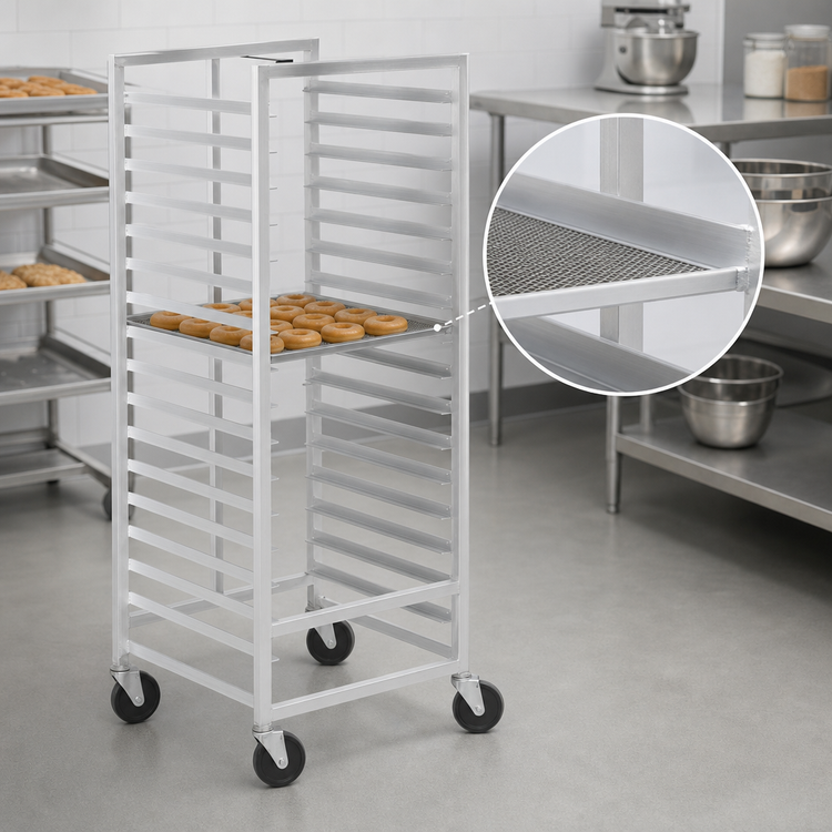 Product image #4 for Channel Manufacturing Aluminum End-Load Donut Screen Rack for 23 x 23-Inch Screens, 15-Screen Capacity