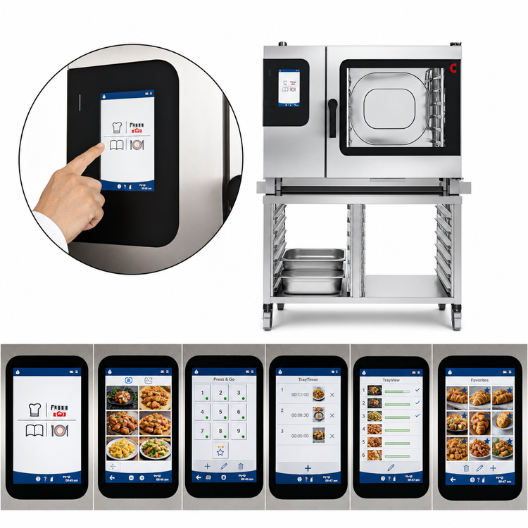 Product image #4 for Convotherm K12 C4 ET 6.20ES-N DD Maxx Pro Full-Size Electric Boilerless Combi Oven with Disappearing Door and Open Stand