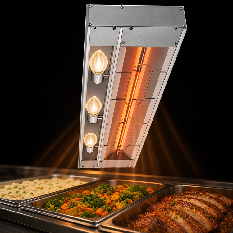 Product image #4 for Hatco Glo-Ray 24-Inch Lighted Infrared Strip Heater, 770-Watt, Aluminum