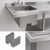 Thumbnail image #4 for John Boos Stainless Steel Apron for PBHS 9-Inch x 9-Inch Wall Mount Hand Sink, Deck Mount