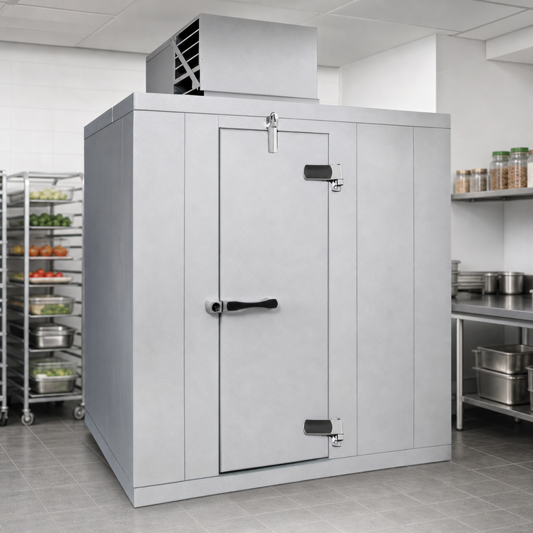 Product image #4 for Polar-Pak Indoor Walk-In Cooler with Top-Mounted Self-Contained Refrigeration, 6' x 12' Nominal, With Floor