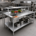 Thumbnail image #4 for Advance Tabco 144 x 48-Inch 14-Gauge 304 Stainless Steel Work Table with Open Base and Bullet Feet