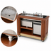 Thumbnail image #4 for FWE Architectural Series Single-Station Portable Bar, 60-1/2 Inch, with 60 lb Ice Bin and Underbar Server