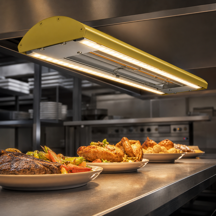 Product image #4 for Hatco Glo-Ray Curved 54-Inch Lighted Infrared Strip Heater with Dual LED Lights