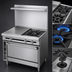 Thumbnail image #4 for Titan JTRH-18G-2-36C 36-Inch Heavy Duty Gas Range with Two Open Burners, 18