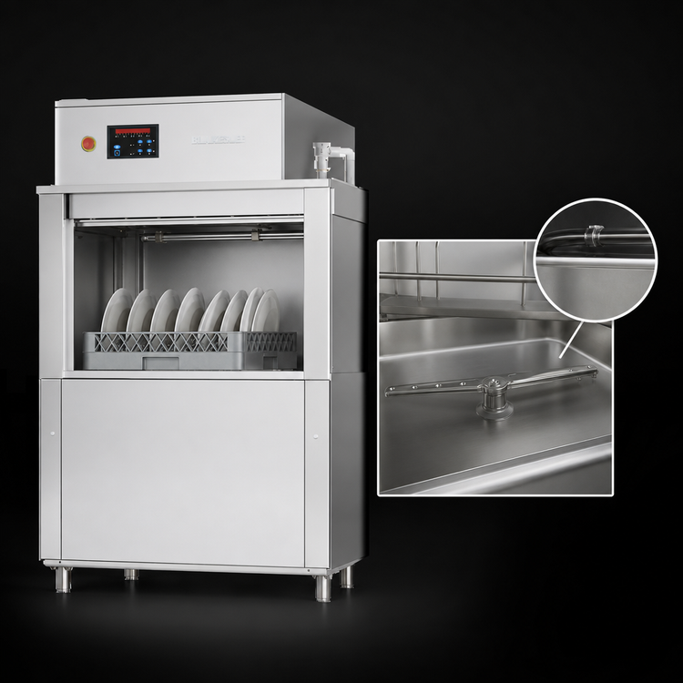 Product image #4 for Blakeslee RC44 D High-Temp Electric Floor Model Conveyor Dishwasher, Single Tank, 212 Racks/Hour
