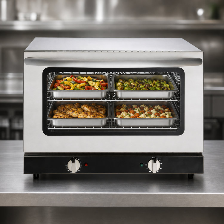 Product image #4 for Omcan USA Half-Size Countertop Electric Convection Oven, 4 Half-Size Pan Capacity