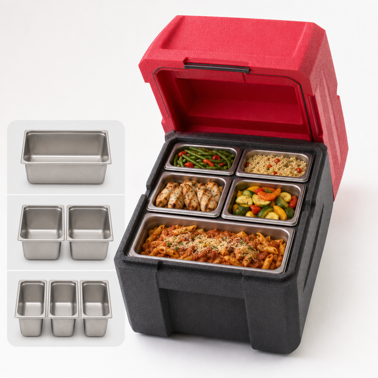 Product image #4 for Metro Mightylite BigBoy 5-Pan Multi-Purpose Insulated Top-Load Food Pan Carrier