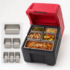 Thumbnail image #4 for Metro Mightylite™ ML180XL Insulated Food Pan Carrier, Top-Load, 5-Pan, Expanded Polypropylene, Black/Red