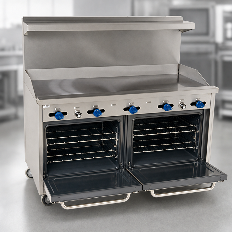 Product image #4 for Comstock-Castle 2F330-72 72-Inch Commercial Gas Range with Griddle and 2 Ovens