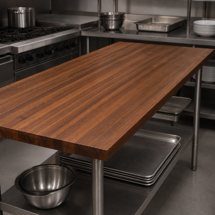 Product image #4 for John Boos Boos Block American Black Walnut Edge Grain Countertop, 120 x 48 x 2-1/4 Inch, Varnique Finish