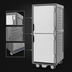 Thumbnail image #4 for Metro C5 3 Series Full-Height Mobile Heated Holding Cabinet with Gray Insulation Armour, Dutch Insulated Aluminum Doors, and Fixed Wire Slides