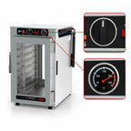 Thumbnail image #5 for Metro HotBlox™ HBCN8-ACPC-CT 8-Pan Countertop/Stacking Pass-Thru Insulated Holding Cabinet with Clear Front & Rear Doors, Analog Controls