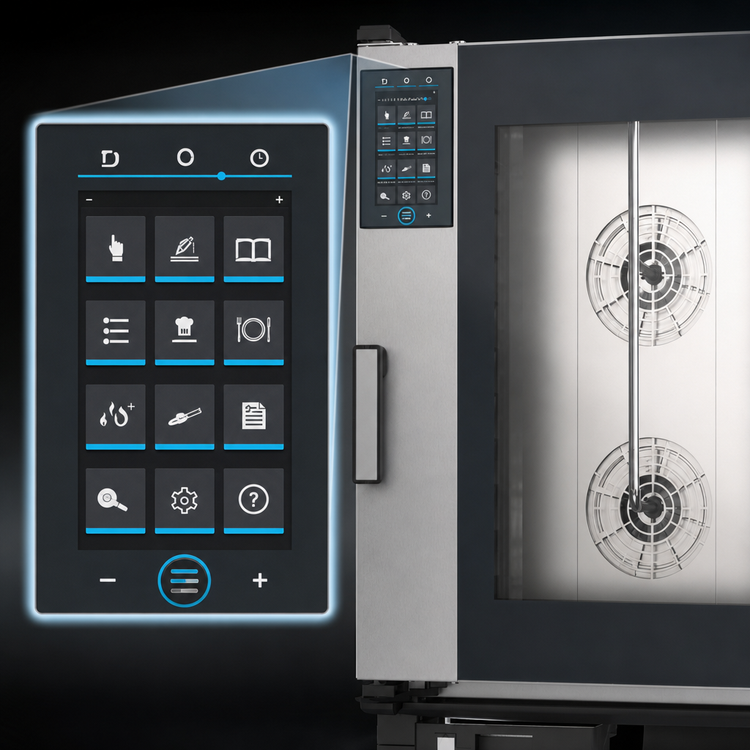 Product image #4 for UNOX ChefTop MIND.Maps Plus 10-Tray Countertop Electric Combi Oven, Left-to-Right Door Opening, 240V/208V 3-Phase