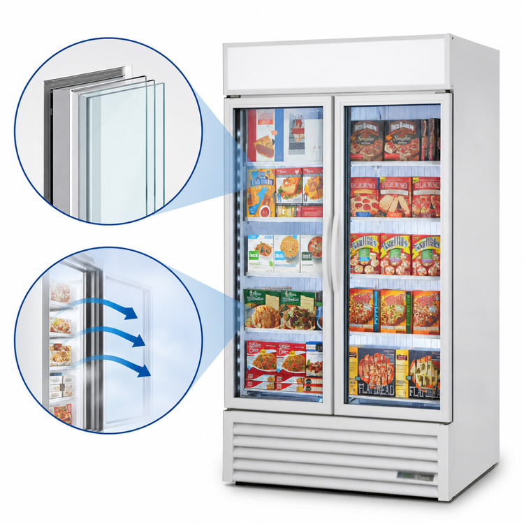 Product image #4 for True GDM-43F-HC~TSL01 Two-Section Glass Door Freezer Merchandiser