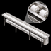 Thumbnail image #4 for Dinex DXIESSW12 12 Foot Stainless Steel Skate Wheel Tray Make-Up Conveyor