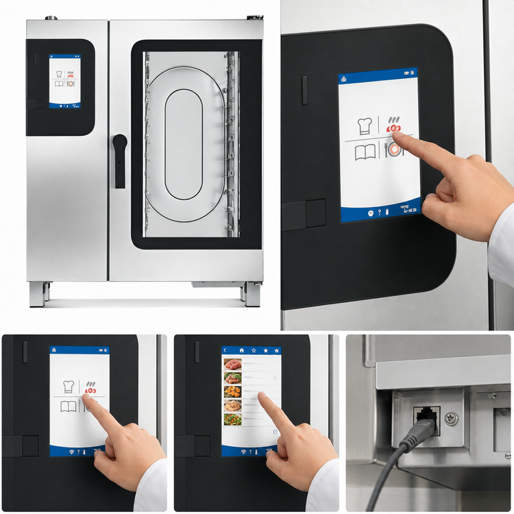 Product image #4 for Convotherm Maxx Pro C4ET10.10EB-N DD Single Electric Boiler Combi Oven/Steamer with 11 Half-Size Pan Capacity and Disappearing Door