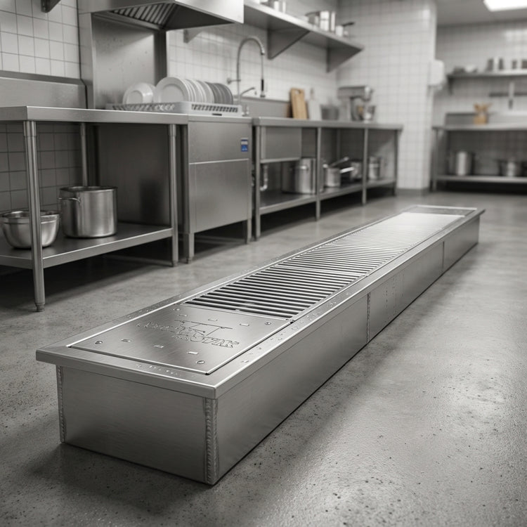Product image #3 for Eagle Group ASWTFT-1596-SG Anti-Splash Cool Trough Water Tempering System, 96" Wide, 15" Deep