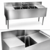 Thumbnail image #4 for CHOICE by Glastender C-FSB-96 Four-Compartment Underbar Sink Unit with Dual Drainboards, 96 x 24 Inches