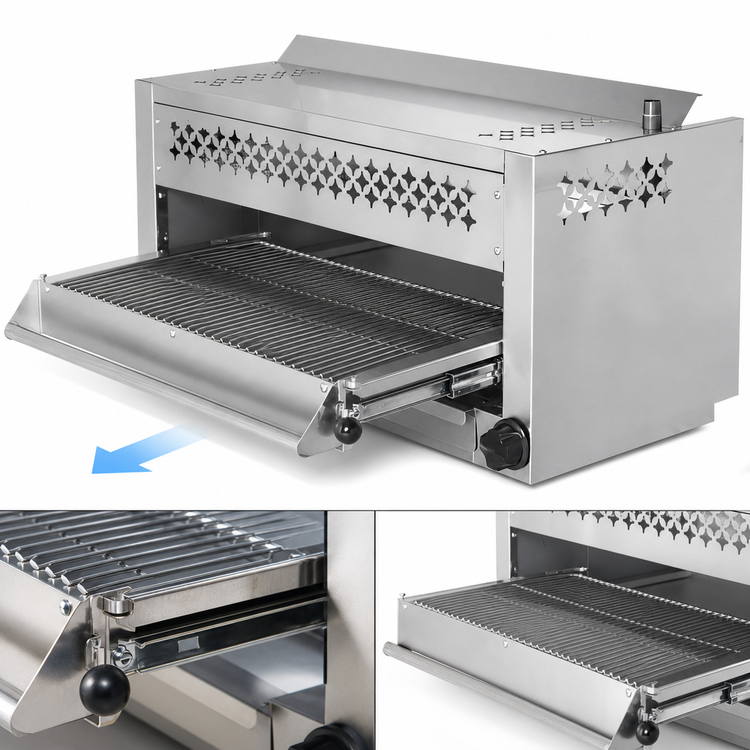 Product image #4 for Turbo Air Radiance 24-Inch Gas Salamander Broiler, Range/Wall Mount, 25,000 BTU