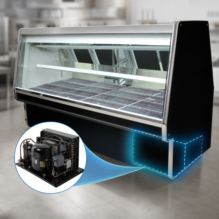 Product image #4 for Howard-McCray 34E Series 100-1/2 Inch Wide Red Meat Service Case with Self-Contained Refrigeration