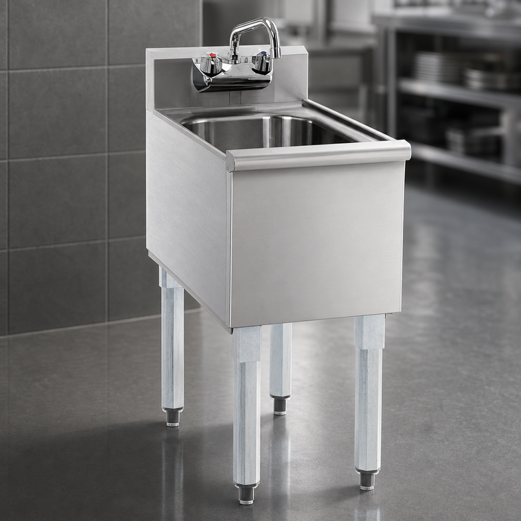Product image #4 for Eagle Group 2200 Series 12-Inch Underbar Side-To-Side Modular Add-On Hand Sink with Standard Faucet