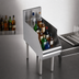 Thumbnail image #4 for Krowne Royal Series Freestanding Stainless Steel Underbar Liquor Bottle Display Unit, 12 x 24 Inches, 12-Bottle Capacity