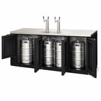 Thumbnail image #4 for Everest Refrigeration EBD4-24 Three-Section Direct Draw Keg Refrigerator, 4 Half-Barrel Keg Capacity, Dual Draft Towers, Black Exterior
