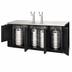 Thumbnail image #4 for Everest Refrigeration EBD4-24 Three-Section Direct Draw Keg Refrigerator with 2 Draft Towers, 89-1/4 Inch Wide, 28 Cu. Ft., Black Vinyl Exterior