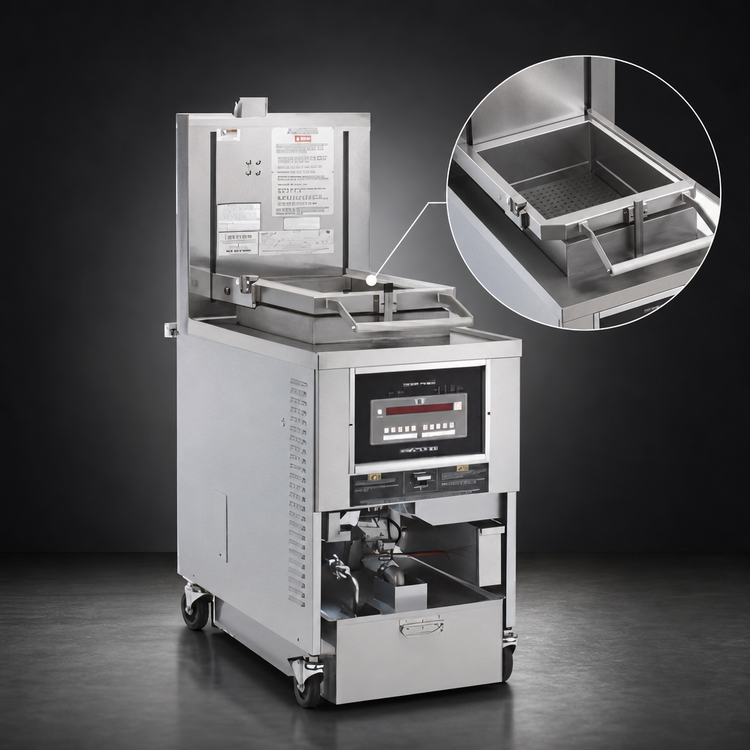 Product image #4 for Henny Penny Gas Open Fryer with Built-In Filter, 1 Well, 130 lb Fat Capacity