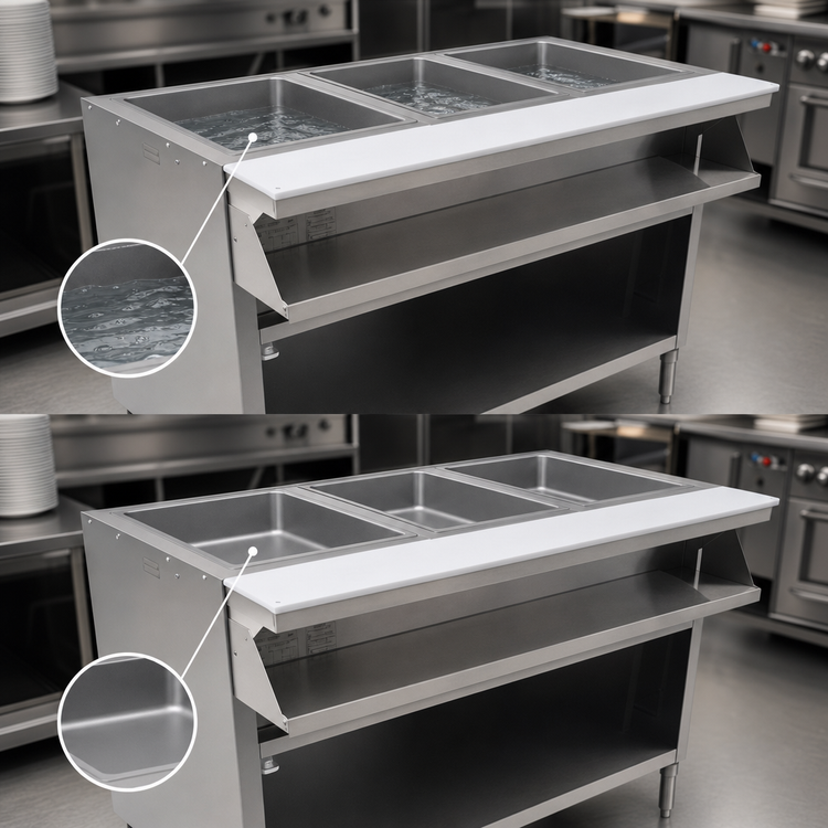 Product image #4 for Spec-Master 33-Inch Electric Sealed Well Hot Food Table with Sliding Doors, 2 Wells, 240V