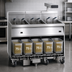 Thumbnail image #4 for Imperial Electric Floor Fryer Battery, 5 Tanks, 75 lb. Each, Built-In Filter System