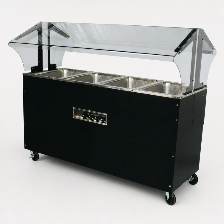 Product image #4 for Portable Electric Hot Food Buffet Table with Double-Sided Sneeze Guard, 4 Wells