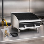 Thumbnail image #4 for Vollrath CBGMD-12 12-Inch Medium-Duty Countertop Gas Charbroiler, Radiant, Stainless Steel