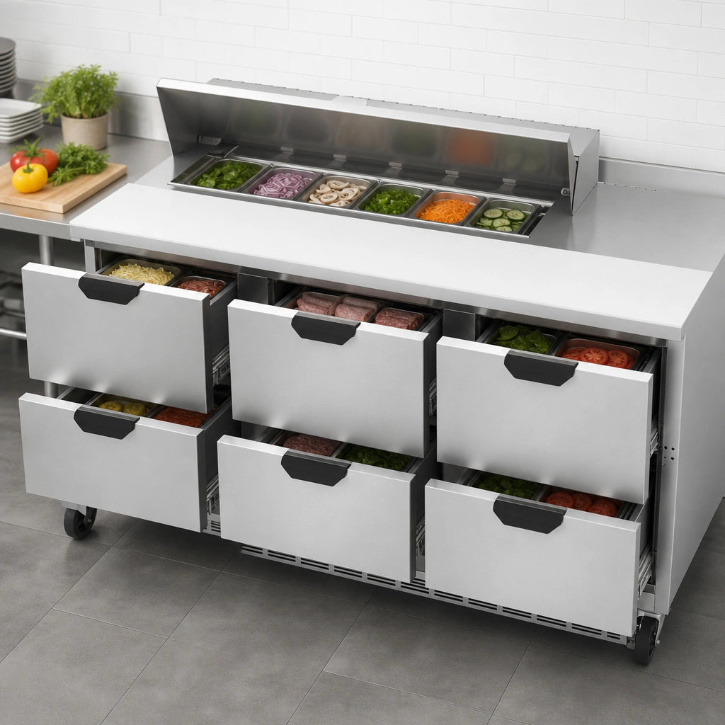 Six Pull-Out Drawers
