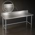 Thumbnail image #4 for Eagle Group Budget Series 108-Inch x 24-Inch Stainless Steel Work Table with 4-1/2-Inch Backsplash and Tubular Base