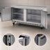 Thumbnail image #4 for Beverage-Air 60-Inch Two-Section Worktop Refrigerator with Flat Top and Solid Doors