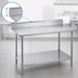 Thumbnail image #4 for Advance Tabco 108-Inch x 24-Inch Stainless Steel Work Table with 5-Inch Backsplash and Adjustable Undershelf
