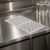 Thumbnail image #4 for Perlick Drop-In Stainless Steel Drip Tray Trough with 2 Removable Glass Racks, 42 x 12 Inch