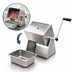 Thumbnail image #4 for Omcan USA Manual Tilting Stainless Steel Meat Mixer, 17 lb Working Capacity