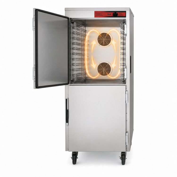 Product image #4 for Vulcan Institutional Series Mobile Heated Holding/Transport Cabinet, 30 Full-Size Pan Capacity, Split Solid Doors