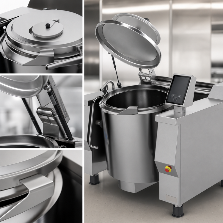 Product image #4 for Baskett 78 Gallon Electric Tilting Indirect Heat Kettle