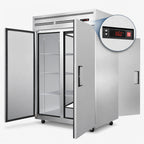 Thumbnail image #4 for Everest Refrigeration ESPT-2S-2S 48 Cu. Ft. Two-Section Pass-Thru Reach-In Refrigerator, Solid Doors, Stainless Steel