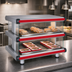 Thumbnail image #4 for Hatco Glo-Ray Designer Horizontal Countertop Hot Food Display Warmer with 2 Shelves, 60.25 Inches Wide