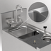 Thumbnail image #5 for Perlick Top Shelf Series 14-Inch Underbar Prep Sink with Sink Bowl, Glass Rinser, and Tool Well Faucet