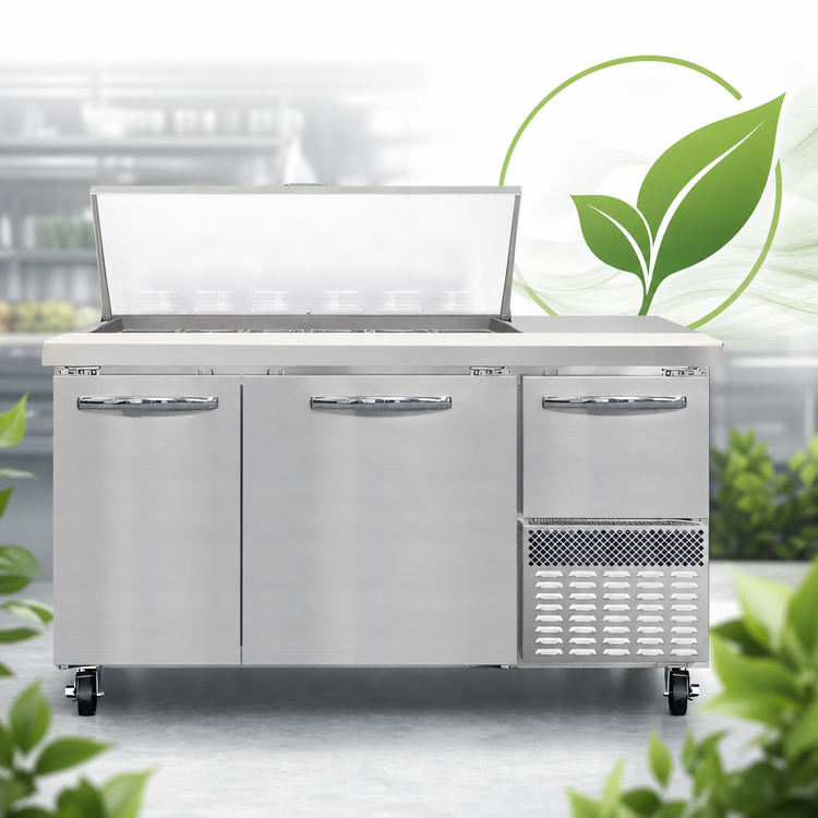 Product image #4 for Continental Refrigerator RA60N18M 60" Mighty Top Refrigerated Sandwich Prep Table with 18 Pans