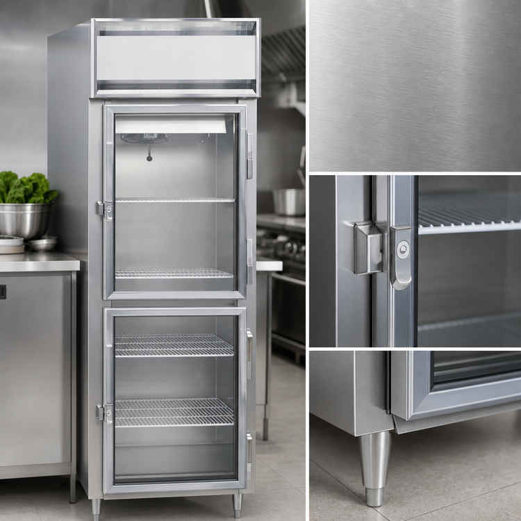 Product image #4 for Continental Refrigerator Designer Line 1-Section Shallow Depth Half-Height Glass Door Reach-In Freezer