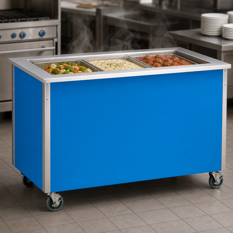 Product image #4 for Vollrath 4-Series Signature Server 3-Pan Bain Marie Hot Food Station, 46 x 28 x 30 Inch, Wet Operation, Mobile