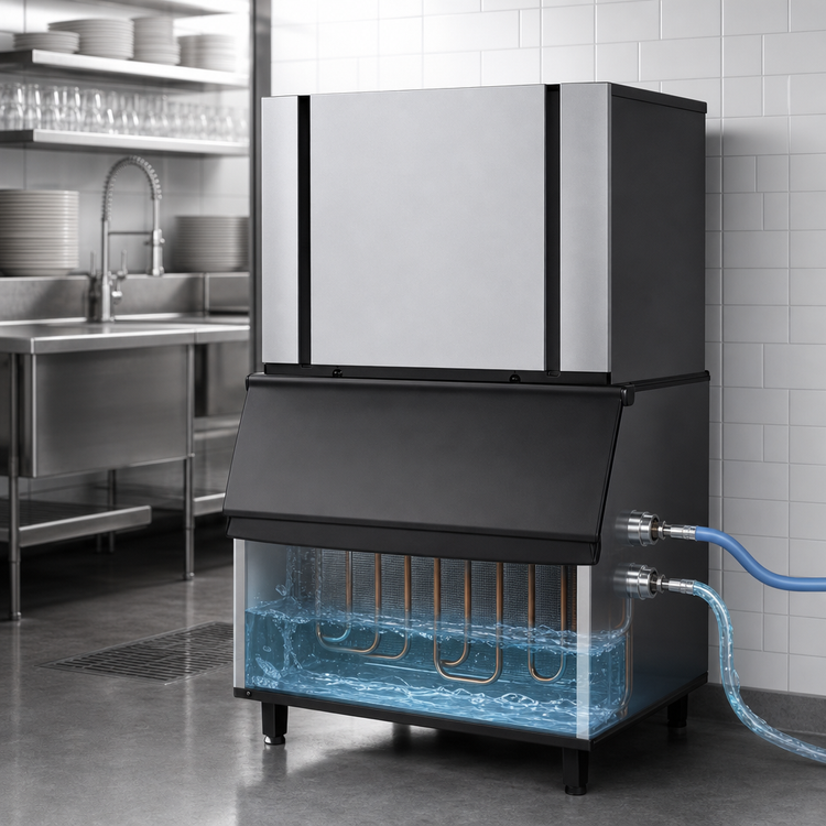 Product image #5 for Ice-O-Matic Elevation Series 48-Inch Wide Water-Cooled Modular Half Size Cube Ice Maker, 1,560 lb/Day